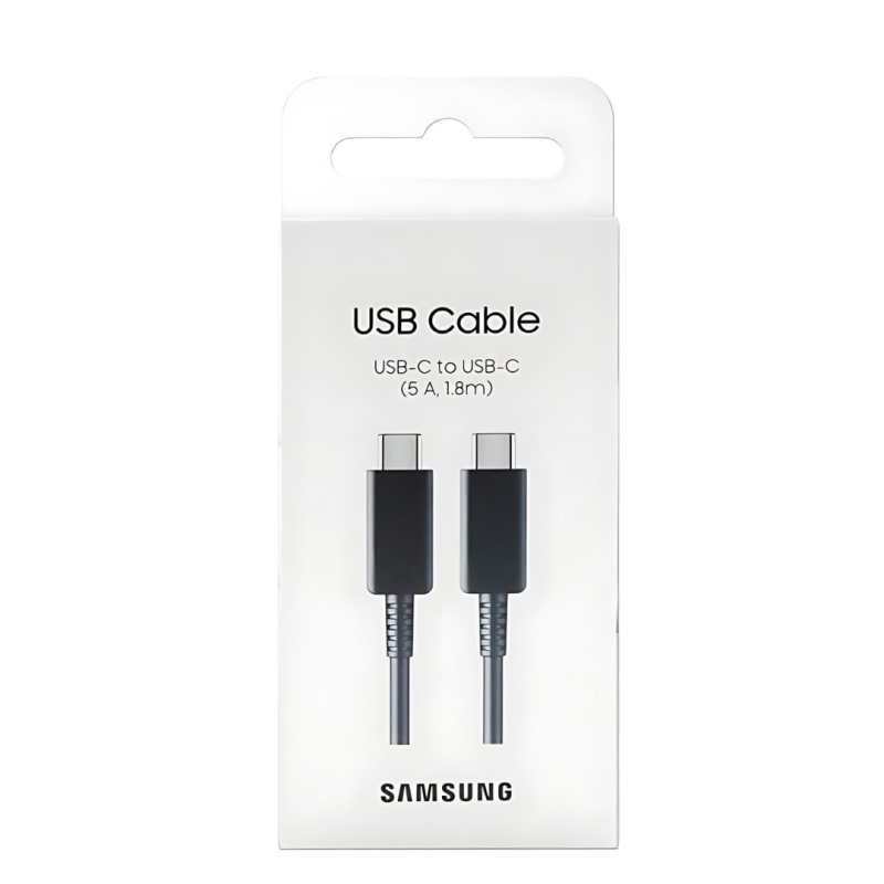 Câble Type-C / Type-C Samsung EP-DX510JBEGEU 5A - 1.8M - Noir - Retail Box (Origine) — Samsung · Smarty Paris 18e