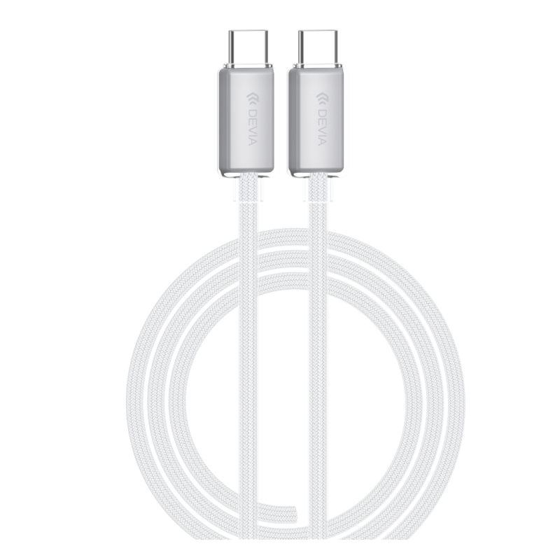 Câble Type C / Type C Nylon Tressé Double Couche 3A 60W 1.5 M - Devia Extra Durability - Version d'e… — Devia · Smarty Paris 18e
