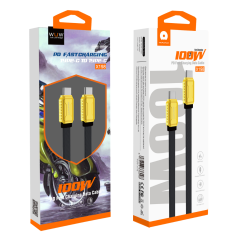 Câble USB-C / Type-C Nylon Tressé 100W Jaune | Smarty Paris 