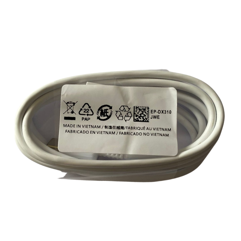 Câble Type-C / Type-C Samsung EP-DX310JWE 3A - 1.8M - Blanc (VRAC) — Samsung · Smarty Paris 18e