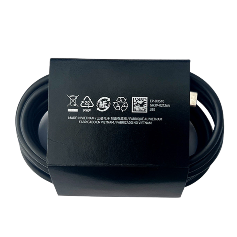 Câble Type-C / Type-C Samsung EP-DX510JBE 5A - 1.8M - Noir (VRAC) — Samsung · Smarty Paris 18e