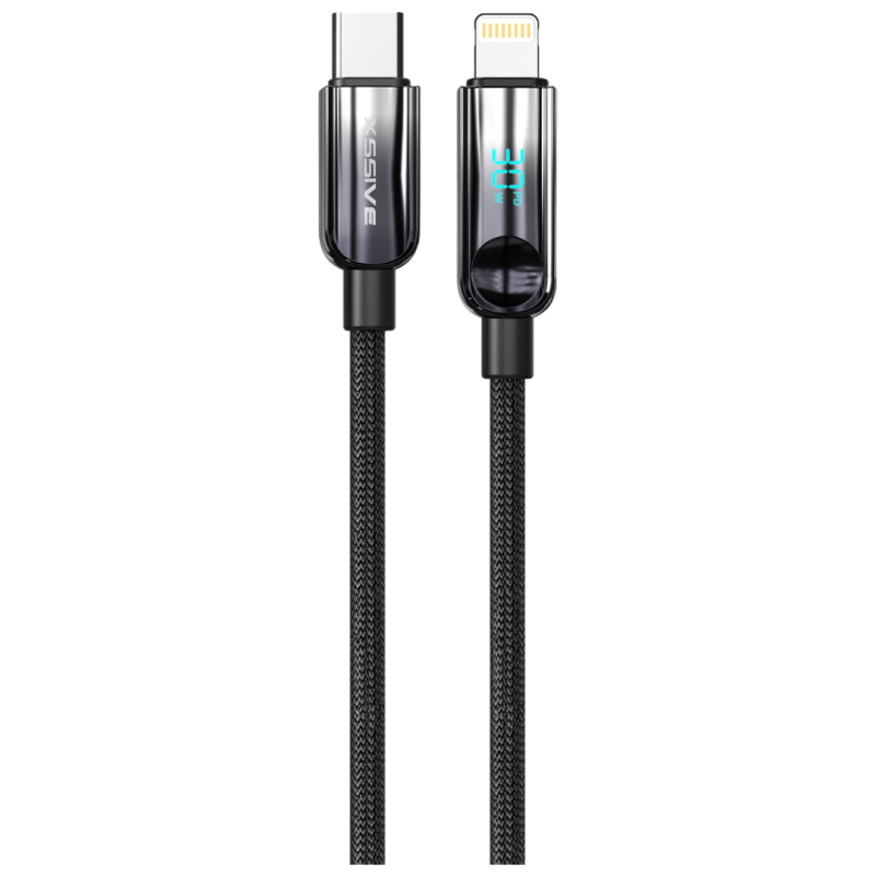 Câble de Charge avec Ecran USB-C vers Lighting XSSIVE XSS-BRDIG1MCL — Accessoire · Smarty Paris 18e
