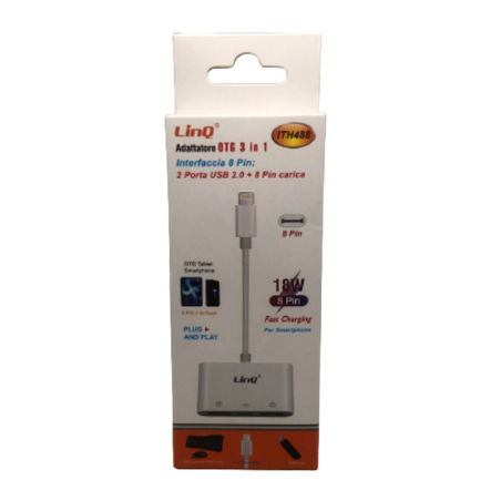 Adaptateur Lightning Mâle 3 en 1 Lightning Mâ | Smarty Paris