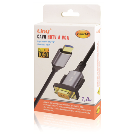 Câble HD vers VGA 1.8M LinQ VGA7143