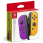 Paire de Manettes Joy-Con Switch Nintendo Violet Fluo / Orange Fluo · Smarty Paris