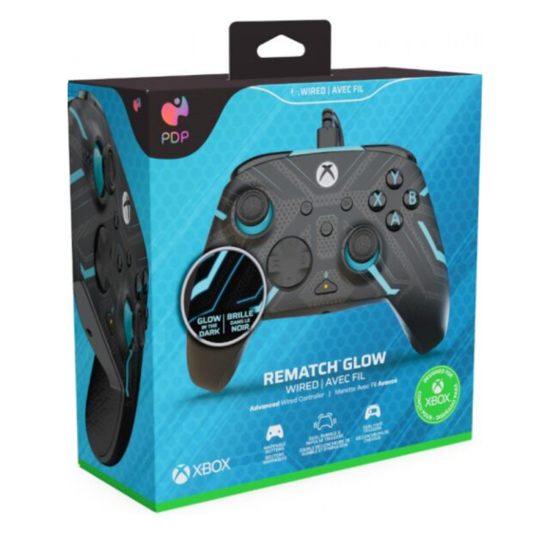 Manette Filaire Avancé Xbox Série X/S & PC PDP - REMATCH GLOW 049-023-TTST · Smarty Paris