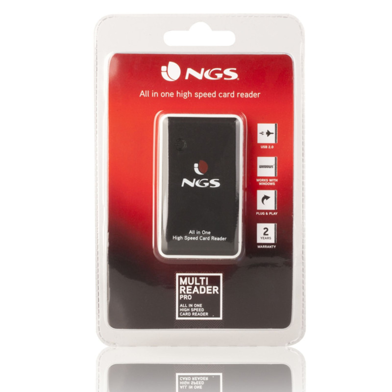 Lecteur de Carte Mémoire Tout en Un USB 2.0 - NGS Multireader Pro - Noir et Blanc — NGS · Smarty Paris 18e
