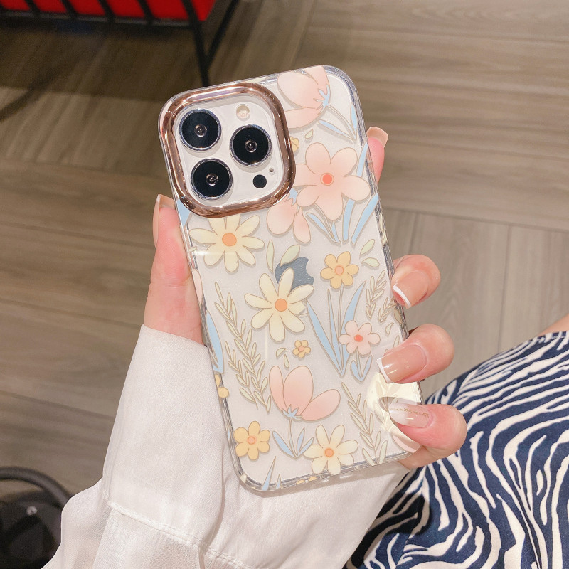 Coque de Protection Transparente avec Motifs Flower-07 pour iPhone - Fleurs Saumon (Mayline) — Mayline · Smarty Paris 18e