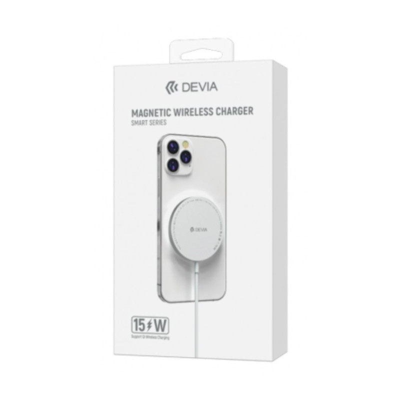 Chargeur MagSafe Devia Smart Série - 15W 3A - 1 M - Blanc — Devia · Smarty Paris 18e