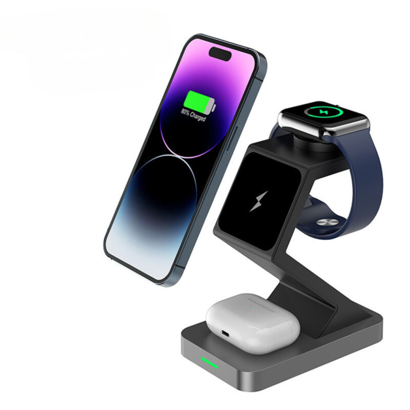 Chargeur Sans Fil Magnétique 3 en 1 - XH-X3 - Noir — ECO · Smarty Paris 18e