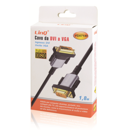 Câble DVI vers VGA LinQ VGA7145 — LinQ · Smarty Paris 18e