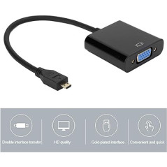 Adaptateur Micro HDMI/HDTV vers VGA - 25cm - Noir — ECO · Smarty Paris 18e
