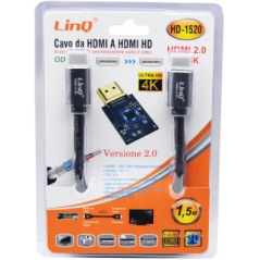 Câble HDMI Mâle / HDMI HD Mâle 1,5m LinQ HD-1 | Smarty Paris
