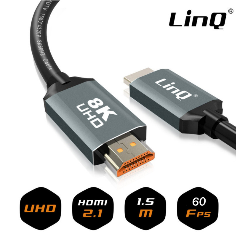 Câble HDMI 8K 1.5m LinQ HD8K15 — LinQ · Smarty Paris 18e