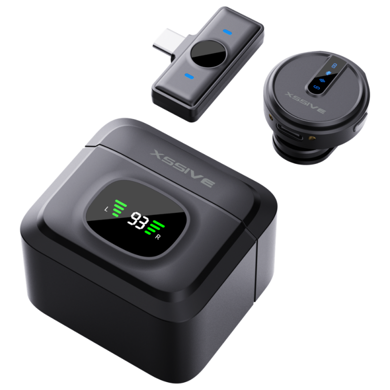 Microphone-Cravate sans fil Type-C Magnétique 9h Max Xssive XSS-MP01 — Accessoire · Smarty Paris 18e