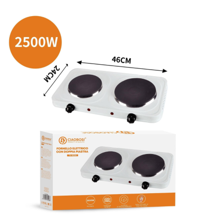 Plaque électrique portable 2500 W – double zo | Smarty Paris