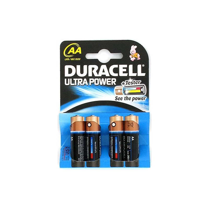 Piles Alcalines AA Duracell Ultra Power x 4pcs — Duracell · Smarty Paris 18e