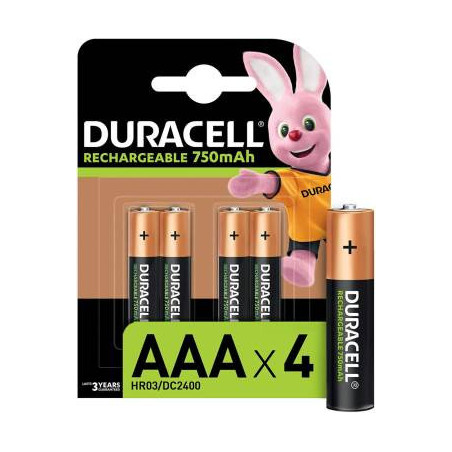 Piles Rechargeables AAA 750mAh DURACELL PLUS | Smarty Paris 