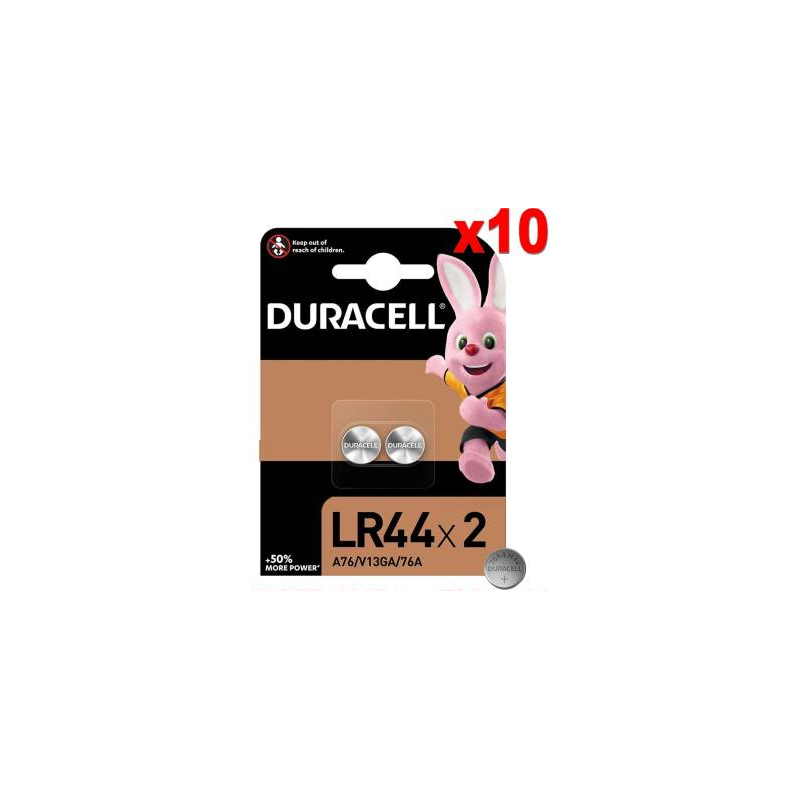 Piles Boutons Alcalines DURACELL LR44 76A/A76/V13GA 10 x 2pcs — Duracell · Smarty Paris 18e