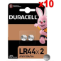 Piles Boutons Alcalines DURACELL LR44 76A/A76/V13GA 10 x 2pcs — Duracell · Smarty Paris 18e