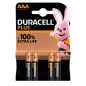 Piles Alcalines AAA Duracell Plus Power 1.5V x 4pcs — Duracell · Smarty Paris 18e