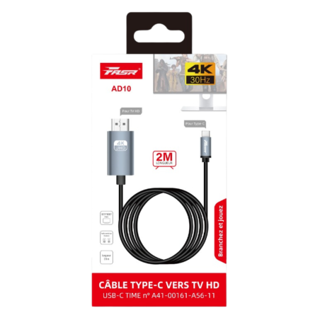 Câble Type-C vers TV HDMI FASR AD10 - 2M | Smarty Paris 18e
