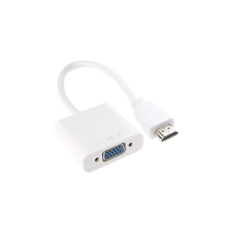 Adaptateur HDTV vers VGA - 25CM - Blanc — ECO · Smarty Paris 18e