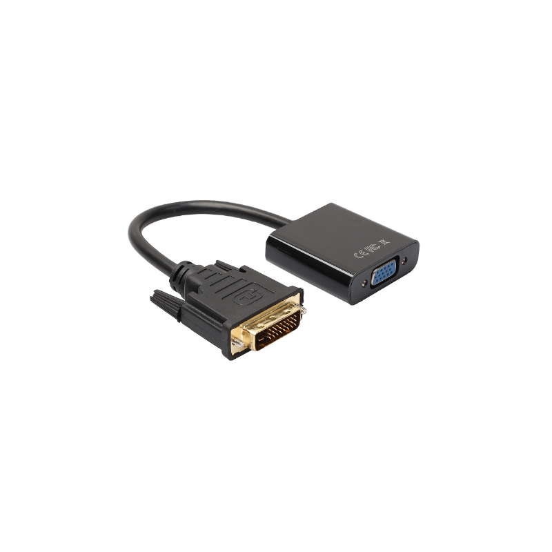 Adaptateur DVI-D mâle vers VGA femelle 15cm - Noir — ECO · Smarty Paris 18e