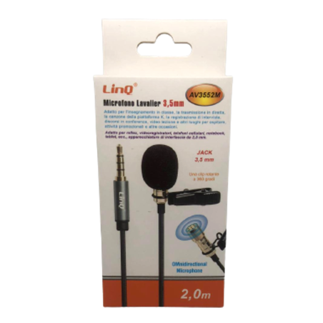 Câble Micro-cravate Jack 3.5mm 2M LinQ AV3552 | Smarty Paris