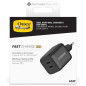 Adaptateur Secteur OtterBox Standard EU USB-C PD Chargeur Mural Avec 2 Ports 65W - Noir Adaptateur Secteur OtterBox Standard EU USB-C PD Chargeur Mural Avec 2 Ports 65W - Noir
