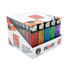 Briquet à pierre rond rechargeable transparent DESKEY BQ08 - 50 Pcs -
