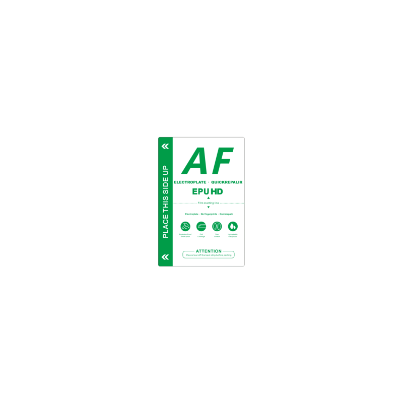 Film Protection AF Électroplate EPU 0.18mm 120*180mm Cedle Série Green G28 - 50 Pcs