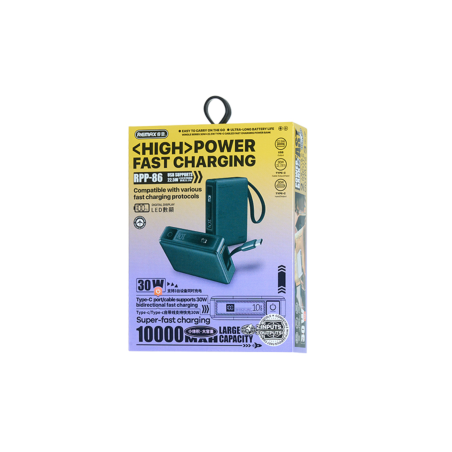 Power bank 10000mAh REMAX RPP-86 Wingle Series 30W+22.5W Charge rapide