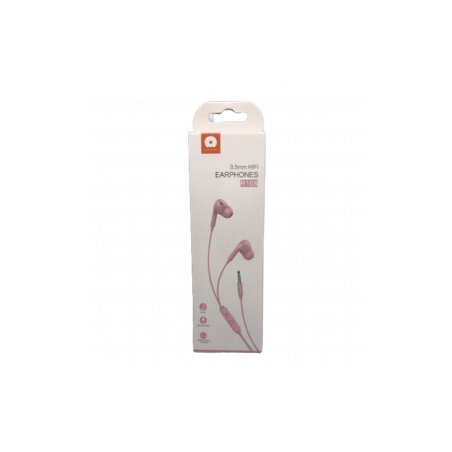 Ecouteurs Kit Main libre Jack 3,5mm Rose (WUW-R168) - Audio Ref A0414