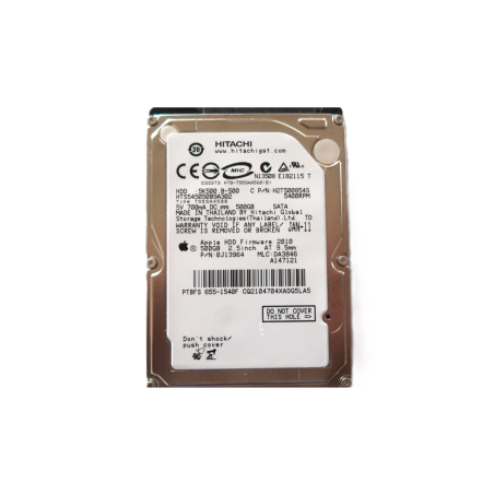 Disque Dur HITACHI HTS545050B9A302 - 2.5" - 500 Go - SATA - Occasion -