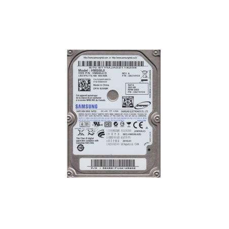 Disque Dur SAMSUNG HM500JI - 2.5" - 500 Go - SATA - Occasion - Mémoire