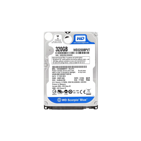 Disque Dur WESTERN DIGITAL WD3200BPVT - 2.5" - 320 Go - SATA - Occasio