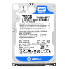 Disque Dur WESTERN DIGITAL WD7500BPVT - 2.5" - 750 Go - SATA - Occasio