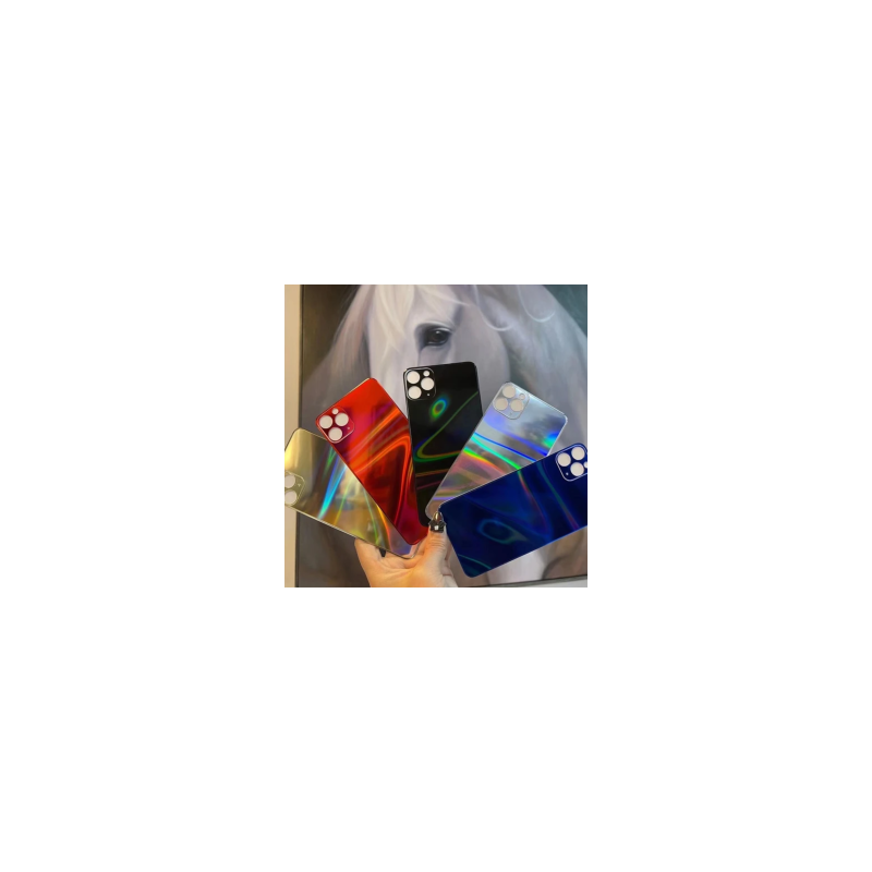Film de Protection Arrière en Verre avec Motif Aurore pour iPhone