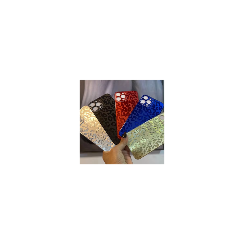 Film de Protection Arrière en Verre avec Motif Léopard pour iPhone