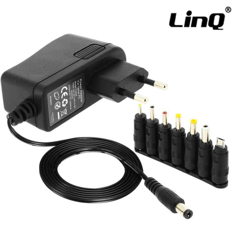 Universal Charger LinQ T-3A08 – 10W, 6 tips + micro-USB Universal Charger LinQ T-3A08 – 10W, 6 tips + micro-USB