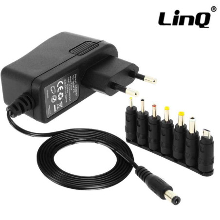 Universal Charger LinQ T-3A08 – 10W, 6 tips + micro-USB
