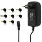 Chargeur universel LinQ T-128P – 36 W, 12 V, 8 embouts