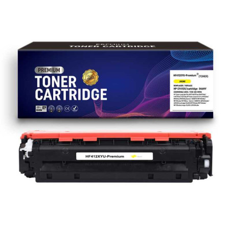Compatible Toner ECO HP CF412X / Canon 046HY Premium – Yellow 5,000 Pages