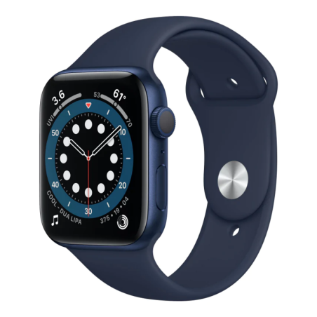 Montre Connectée Apple Watch Series 6 Cellulaire 44mm Blue Aluminium avec bracelet - Grade AB (TVA Sur Marge)*