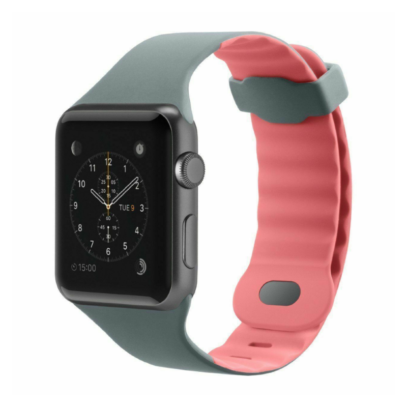 Bracelet Apple Watch 42/44/45/46/49mm Belkin Sport Band - Rose/Gris Bracelet Apple Watch 42/44/45/46/49mm Belkin Sport Band - Rose/Gris