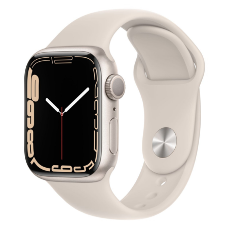 Montre Connectée Apple Watch Series 7 Cellulaire 41mm Aluminium Lumière Stellaire - Grade A