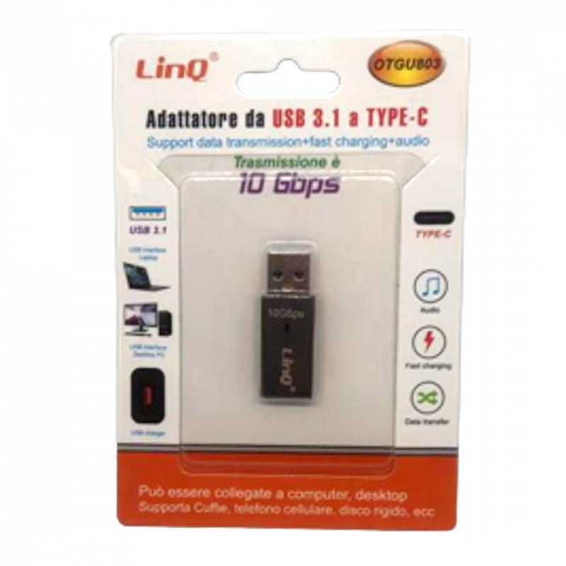 Adaptateur USB LinQ OTGU803 - USB-C vers USB Adaptateur USB LinQ OTGU803 - USB-C vers USB