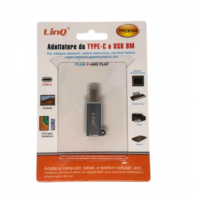 Adaptateur LinQ TPC9104 - USB-C / USB BM Adaptateur LinQ TPC9104 - USB-C / USB BM