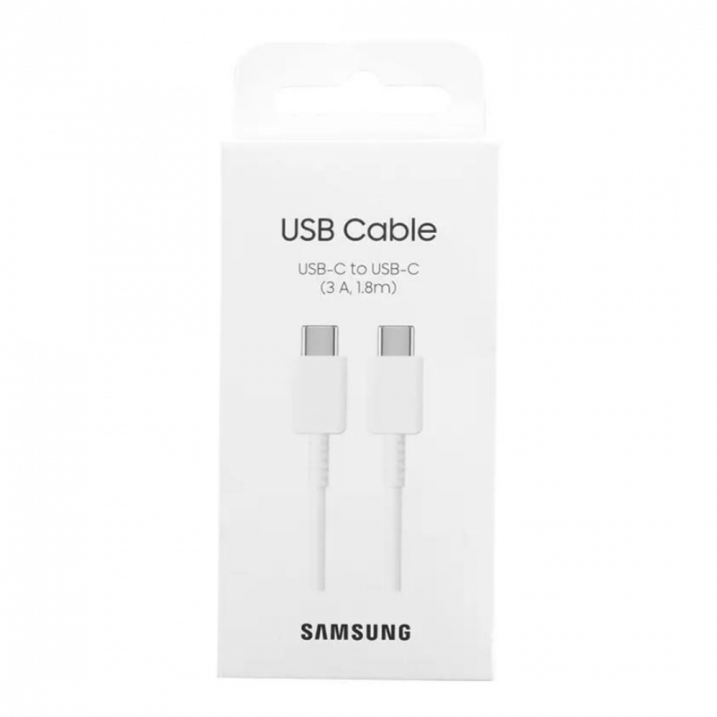 Samsung USB-C to USB-C Cable EP-DX310JWEGEU – 3A 1.8m White Samsung USB-C to USB-C Cable EP-DX310JWEGEU – 3A 1.8m White